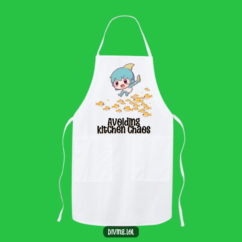 Funny Fish Dodge Leap Apron - Cook with Playful Flair