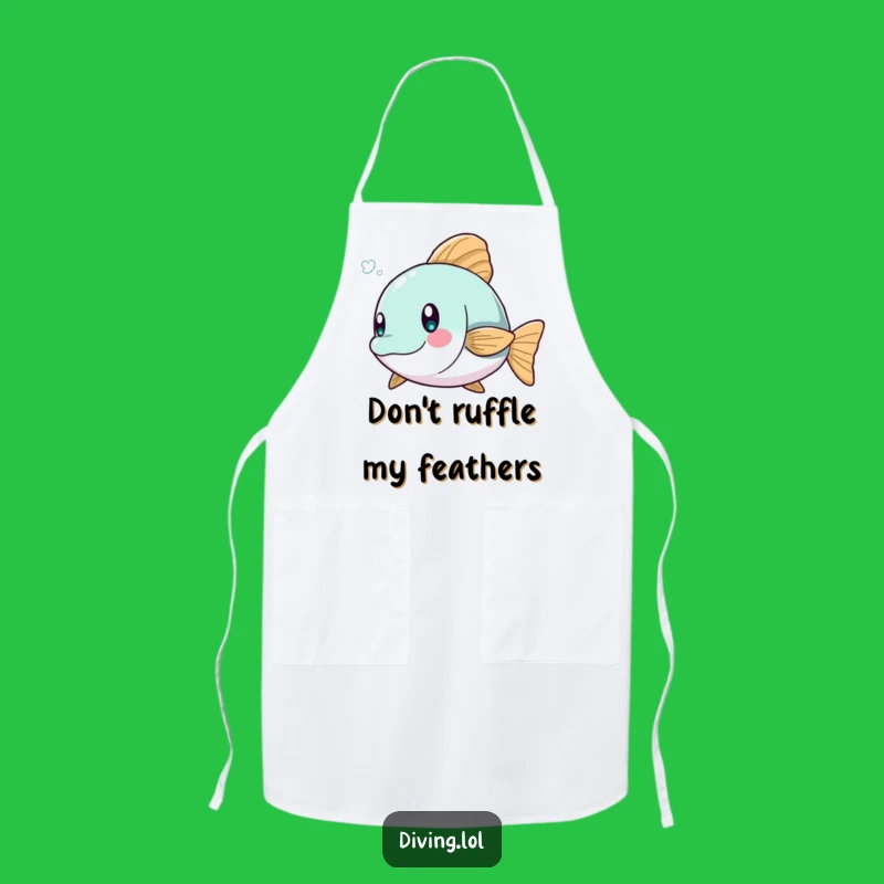 Funny Fish Dodge Apron - Playful Character Protection, Witty Funny Gift