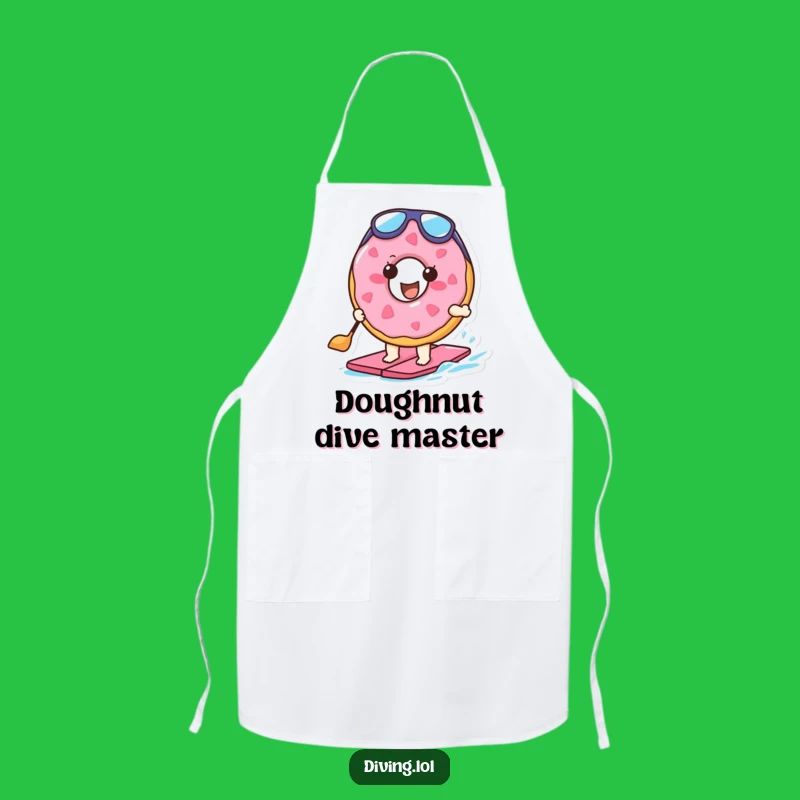 Funny Doughnut Paddling Apron: Cheerful Kitchen Companion for Culinary Fun