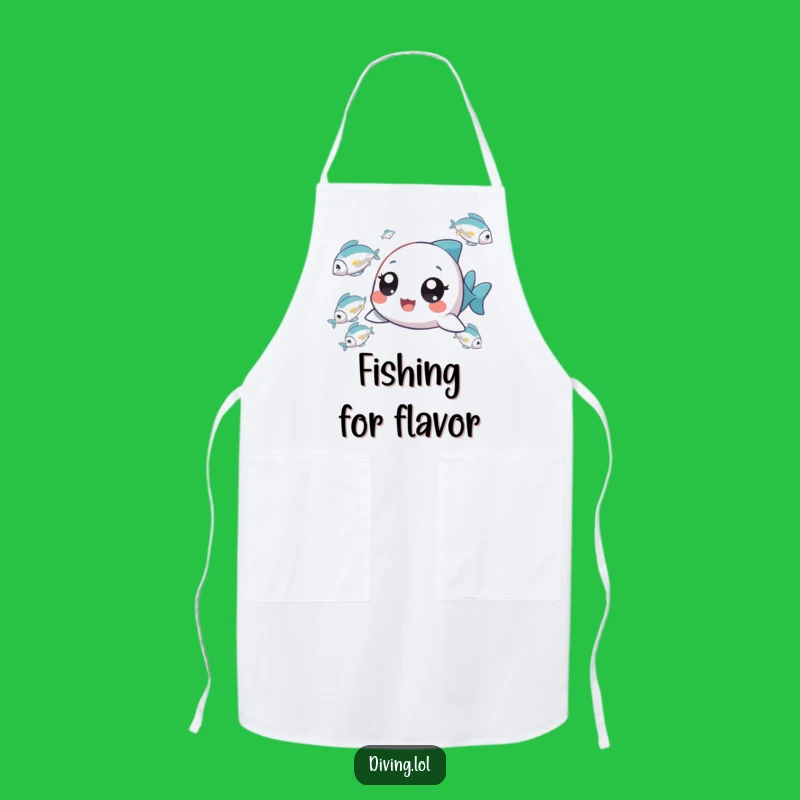 Funny Tiny Fish Chaser Apron: Cook with Delighted Enthusiasm