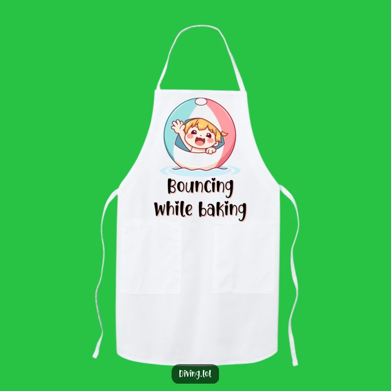 Funny Beach Ball Character Apron: Grill with Sunny Enthusiasm!