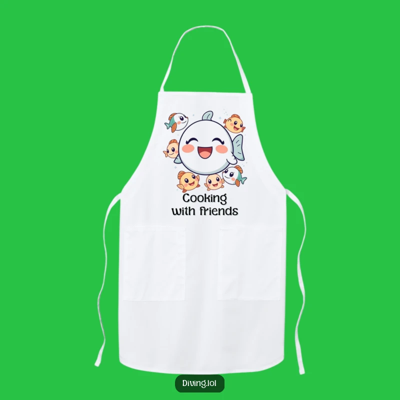 Funny Bubbly Icon Apron: Cook with Underwater Cheer and Fun