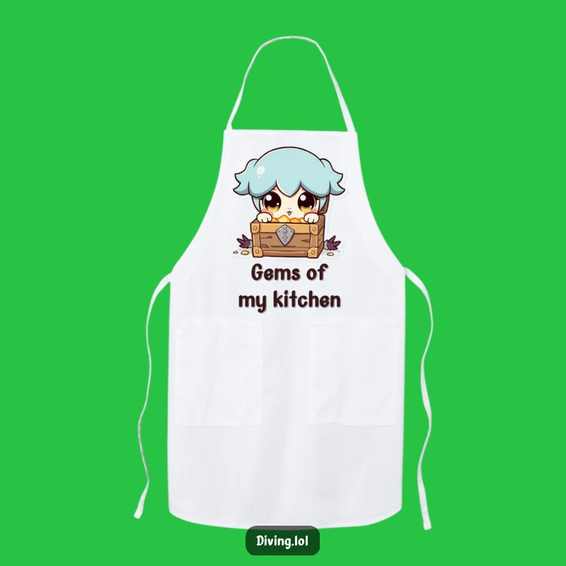 Funny Chef's Treasure Apron: Shiny Eyes Discovery, Kitchen Humor Gift