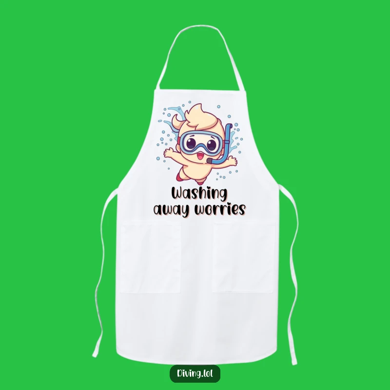 Funny Diving Character Apron: Cook Up Fun with Underwater Flair