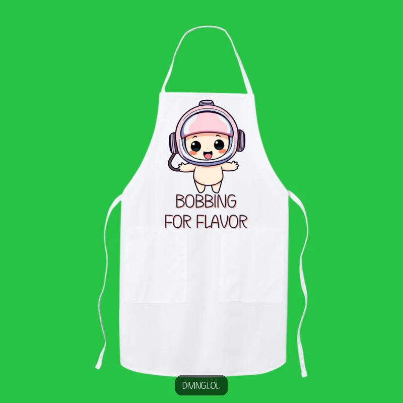 Funny Diving Helmet Apron: Cook with Underwater Fun! Happy Bobbing Character, Great Funny Gift!