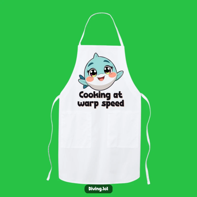Funny Fast Swimmer Apron, Chef's Rapid Water Kitchen Wear