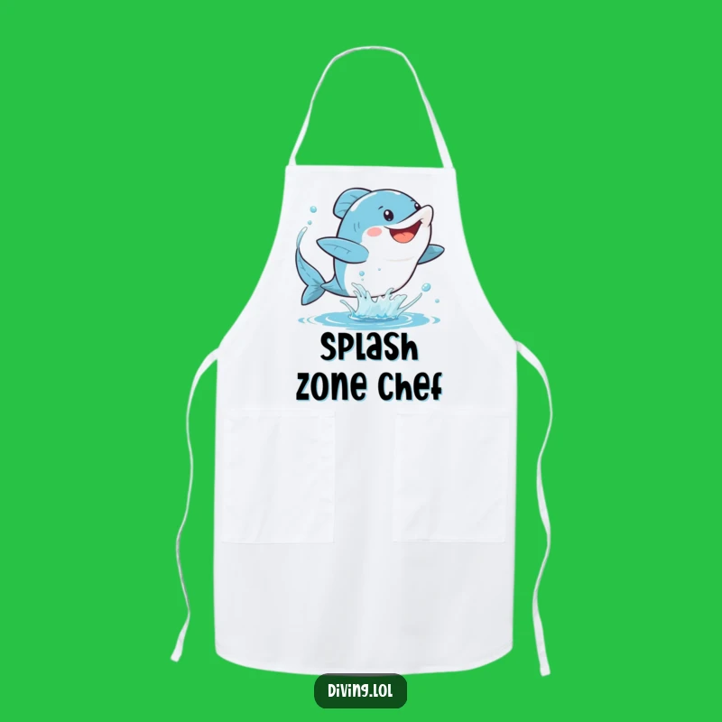 Funny Fins Apron: Cook with Splashy Fun! Gleeful Character, Great Funny Gift!