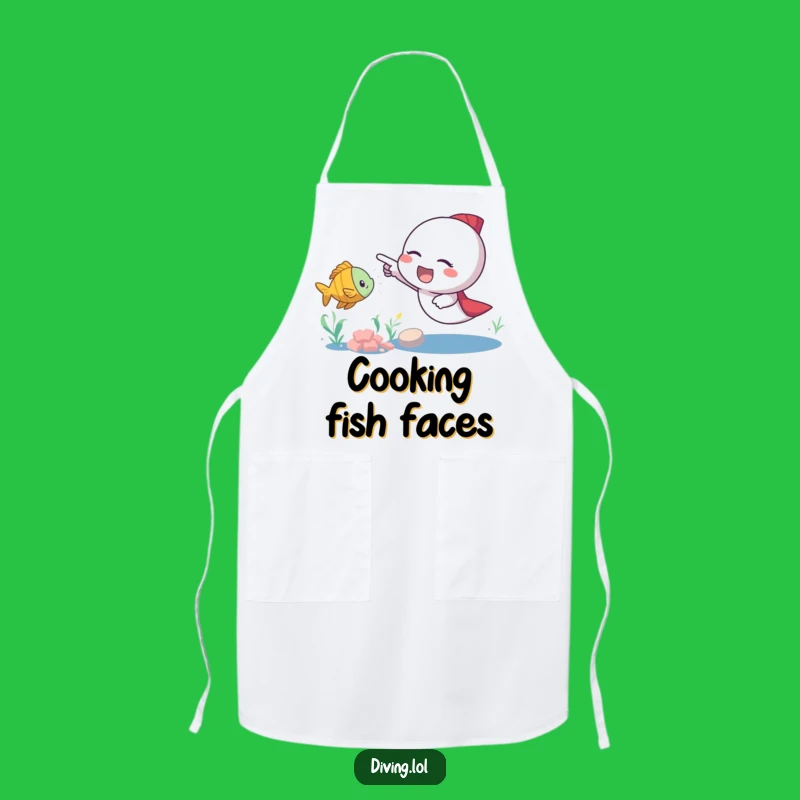 Funny Fish Pointer Apron: Cook with Excitement! Cheerful Character, Great Funny Gift!
