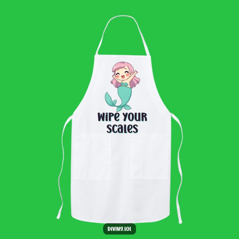 Funny Mermaid Chef Apron: Playful Character's Kitchen Fantasy, Perfect Funny Gift for Cooks