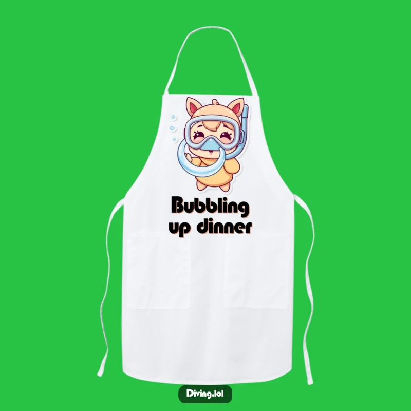 Funny Snorkel Mask Apron: Cook with Underwater Fun! Hilarious Bubble Blower, Great Funny Gift!