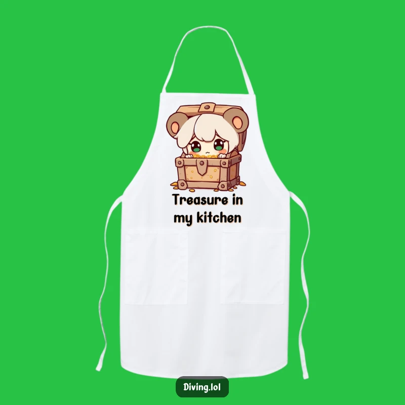 Funny Treasure Chef Apron - Surprise Discovery Character, Hilarious Cooking Gift