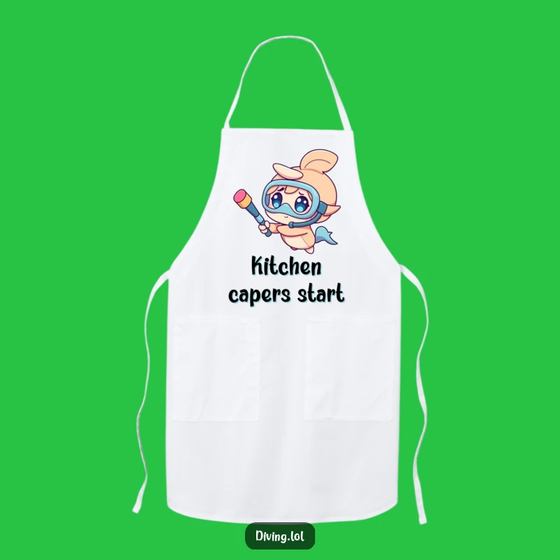 Funny Snorkel Baton Spin Apron - Cook with Playful Flair