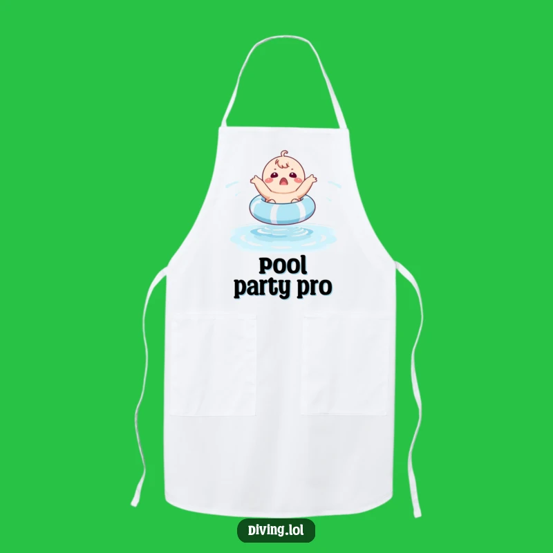 Funny Chubby Floater Apron: Surprised Chef Character, Cooking Fun Gift