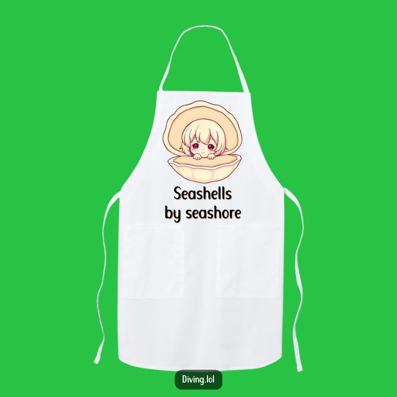 Funny Seashell Chef Apron - Curious Character Cooking, Hilarious Funny Gift