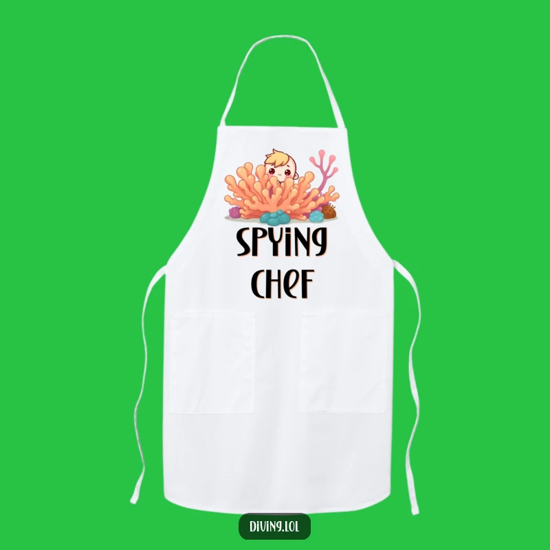 Funny Reef Peek-a-Boo Apron: Kitchen Curiosity, Adorable Hilarious Gift