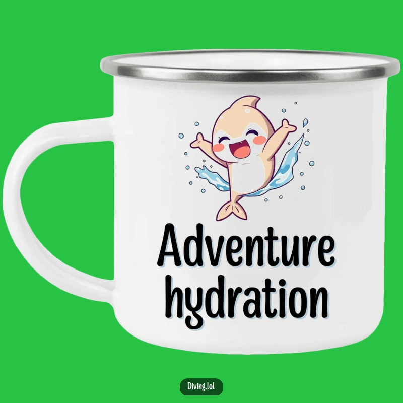 Funny Kicking Fins Camping Mug: Outdoor Splash Fun, Durable Funny Gift