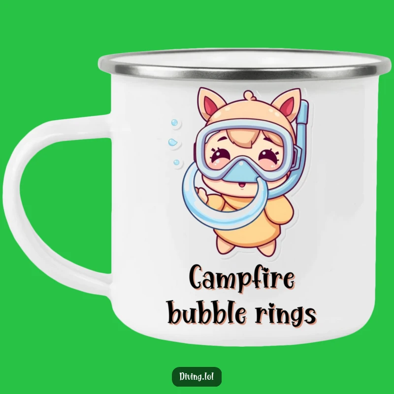 Funny Snorkel Mask Camping Mug: Blow Bubbles on Your Adventures! Hilarious Character, Great Funny Gift!