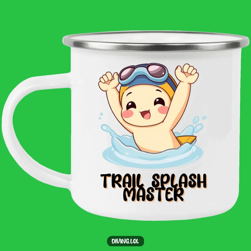 Funny Adventure Mug: Joyful Character Splashing - Hilarious Campfire Companion Gift