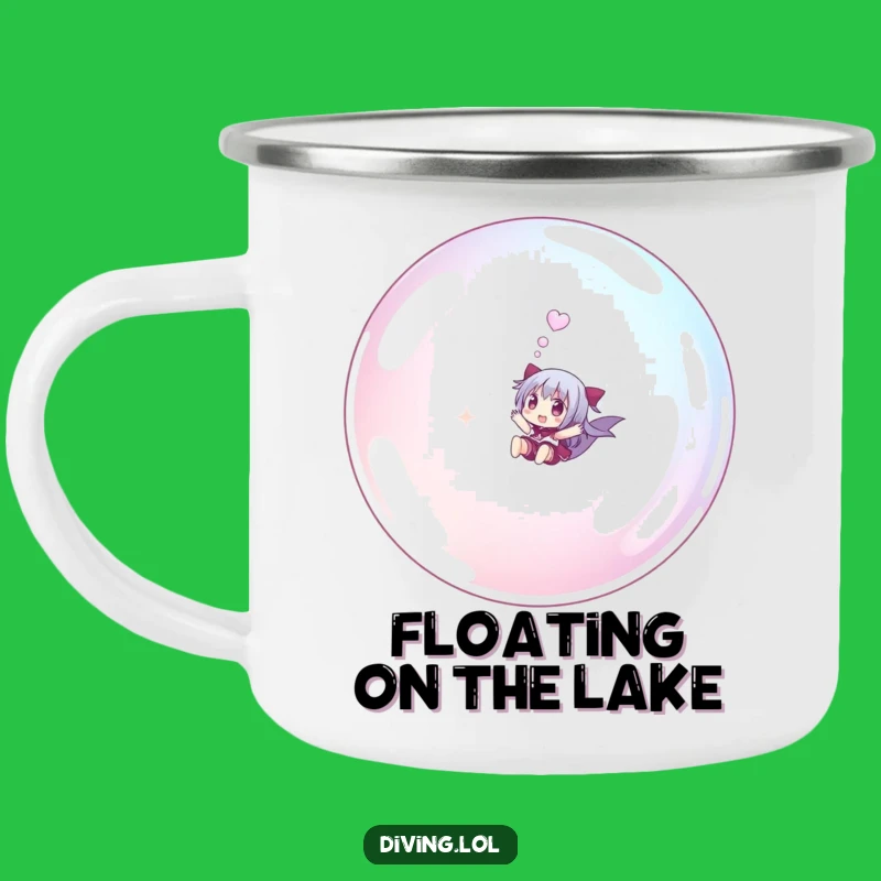 Funny Bubble Rider Camping Mug: Sip Your Adventures with Whimsy