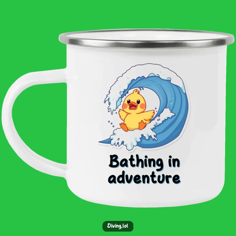 Funny Duck Wave Camping Mug: Durable Outdoor Funny Gift for Adventurers
