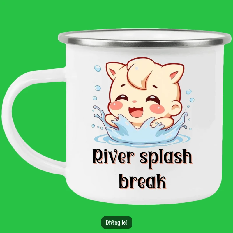 Funny Splash Character Camping Mug: Your Refreshing Trail Companion