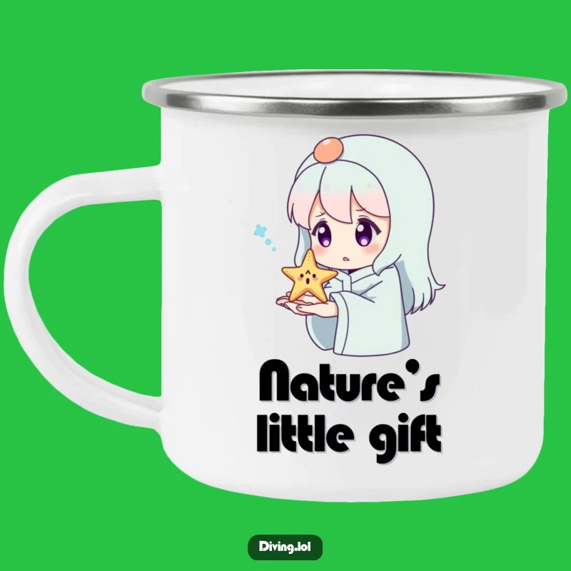 Funny Surprised Starfish Camping Mug: Durable Outdoor Gear for Beach Lovers