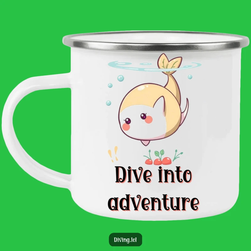 Funny Underwater Somersault Camping Mug: Adventure Fuel with Playful Vibes