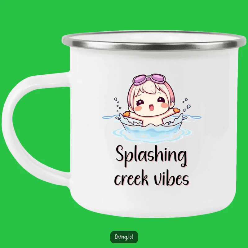 Funny Camp Mug: Character's Flipping Splash Adventure!