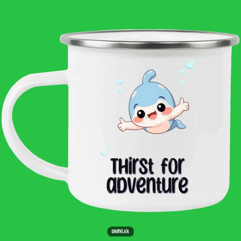 Funny Adorable Swimmer Thumbs Up Camping Mug - Outdoor Aquatic Humor