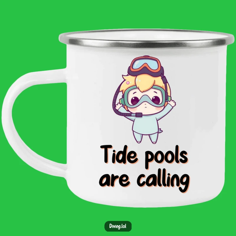 Funny Dive Mask Camping Mug - Clumsy Delight Character Outdoor Adventure Gift