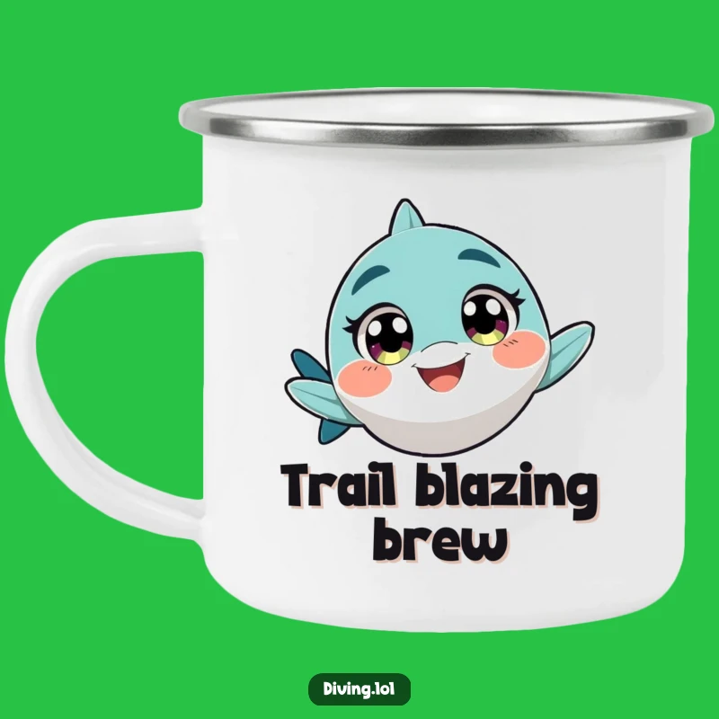 Funny Fast Swimmer Camping Mug, Rustic Character's Rapid Sipware