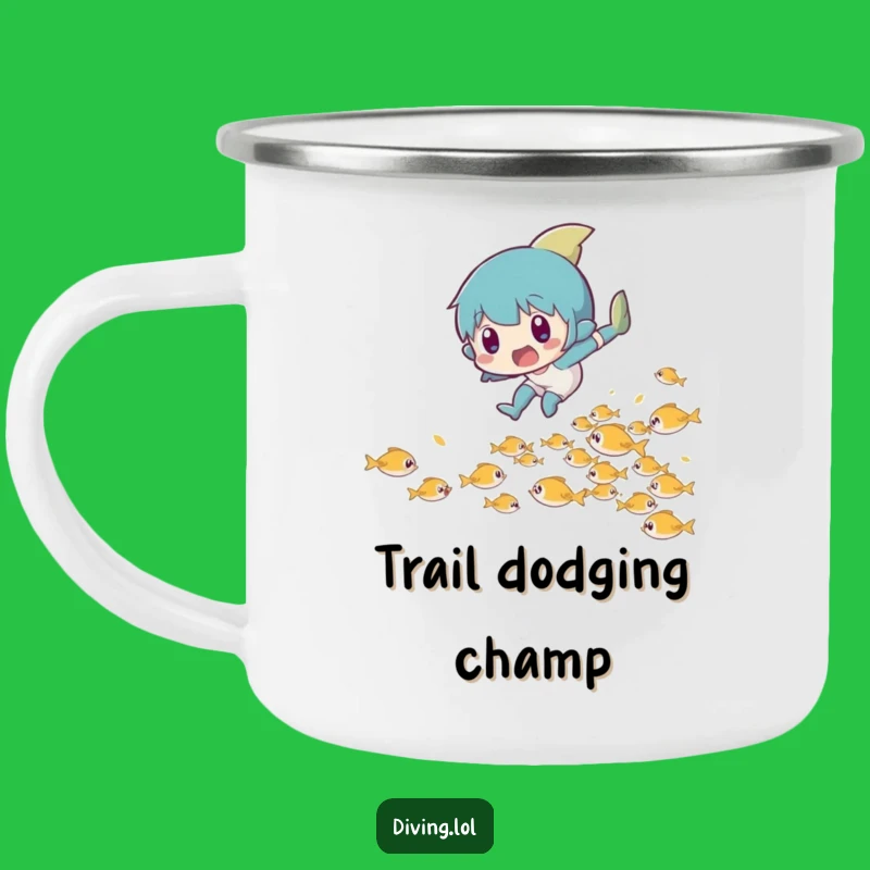 Durable Funny Fish Dodge Camping Mug - Adventure and Surprise