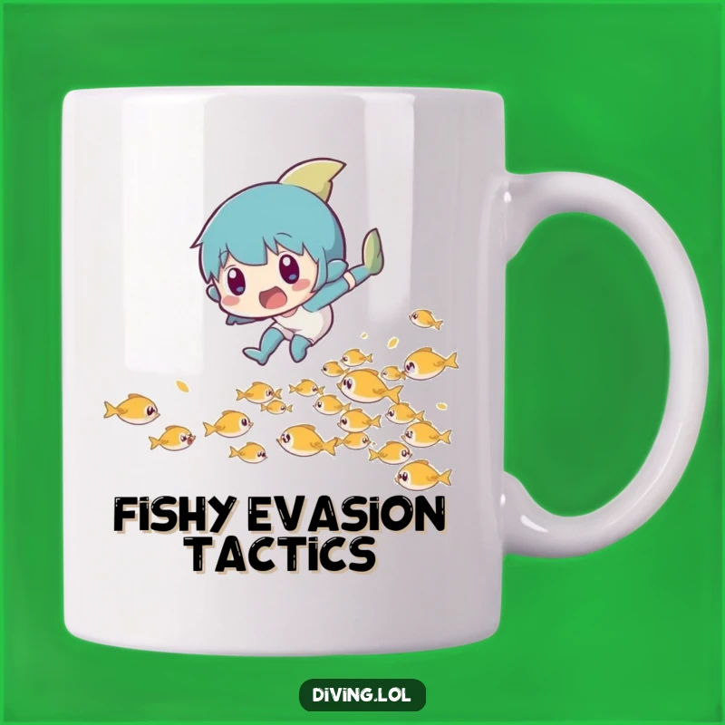Funny Fish Dodge Leap Mug - Unexpected Underwater Adventure