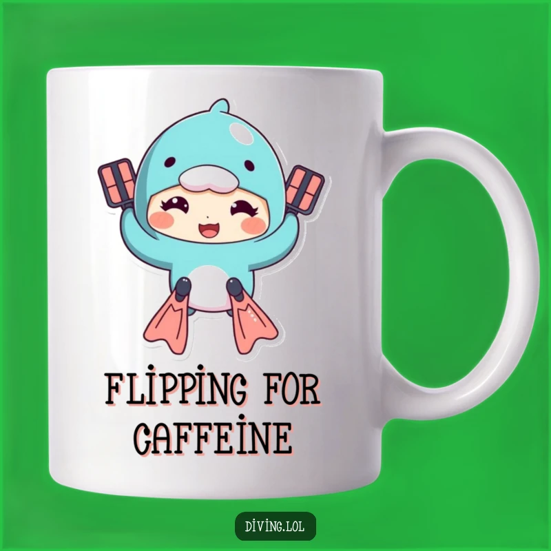 Funny Swimmer Mug - Goofy Flippers Character, Hilarious Water Lover Gift Mug