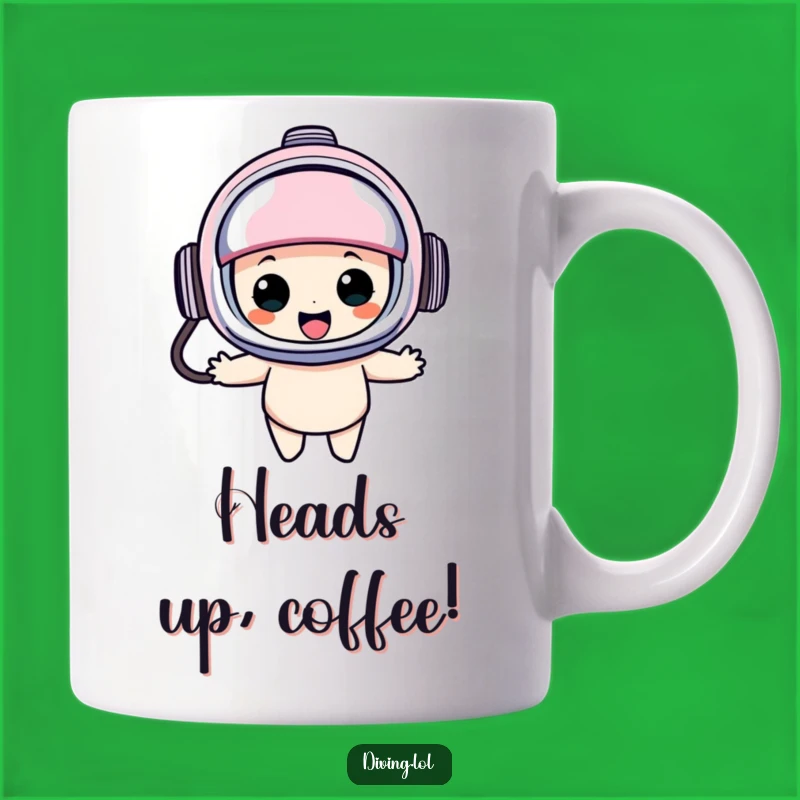 Funny Diving Helmet Mug: Bob with Joy in This Oversized Character Mug, A Hilarious Funny Gift!