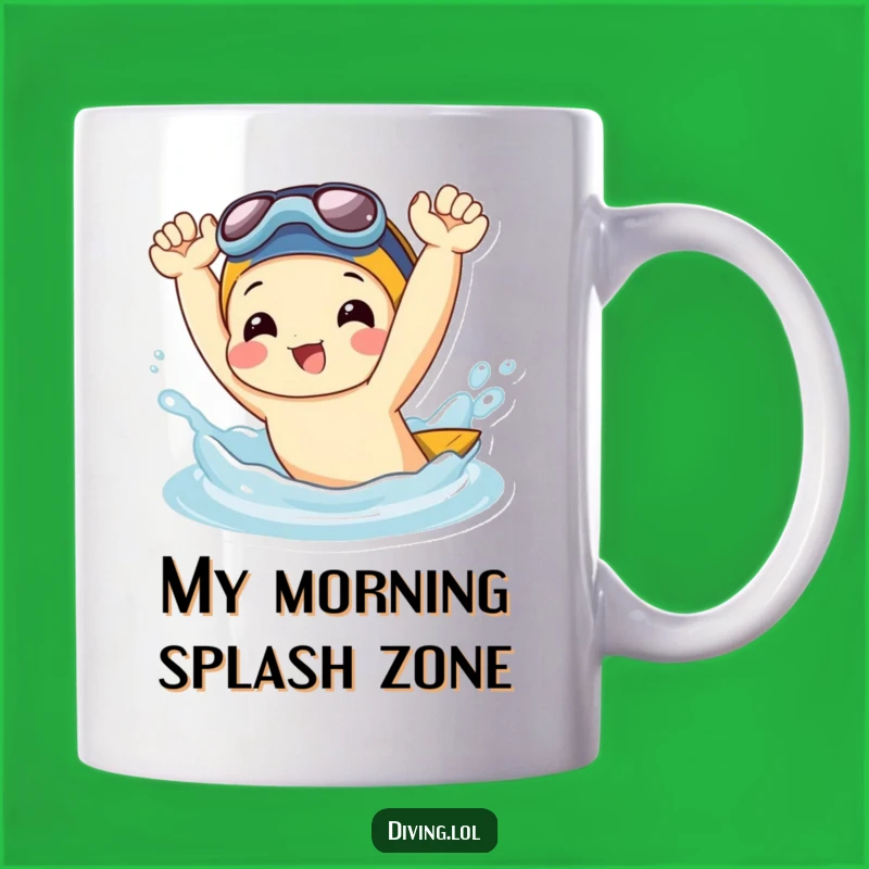 Funny Flipping Fun Mug: Joyful Character Splashing Water - Perfect Beach Gift