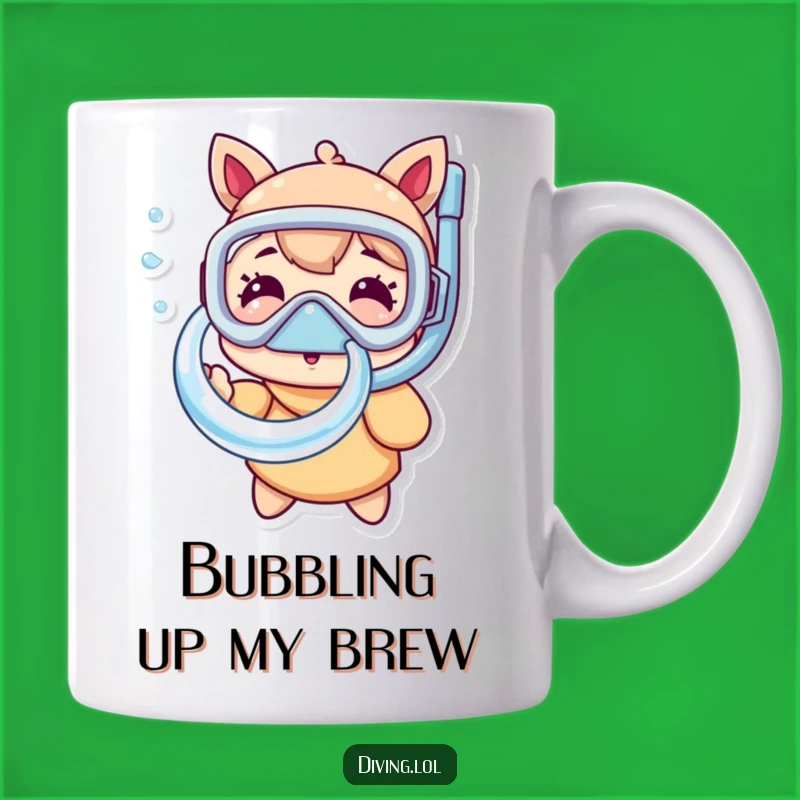 Funny Snorkel Mask Mug: Blow Fun Bubbles with This Hilarious Underwater Character, A Great Funny Gift!