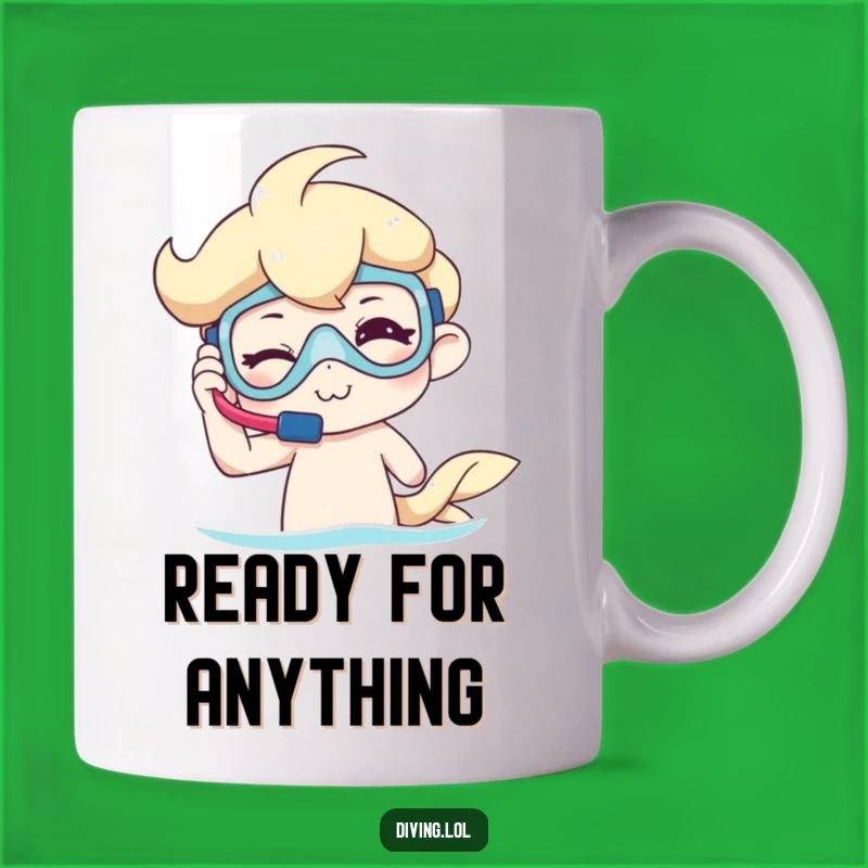 Funny Winking Snorkeler Mug: Underwater Charm, Perfect Funny Gift for Divers