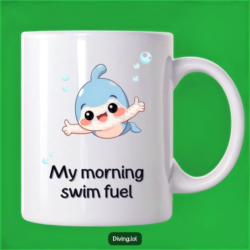 Funny Adorable Swimmer Thumbs Up Mug - Perfect Aquatic Humor Gift
