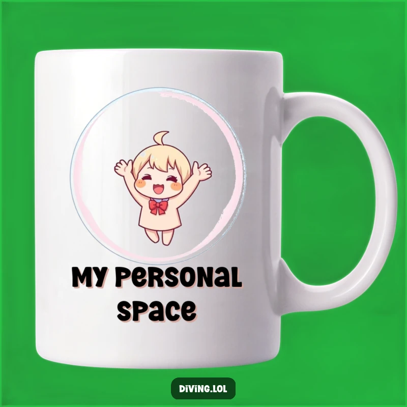 Funny Bubble Hug Mug: Character's Joyful Wave Makes a Hilarious Gift for Friends