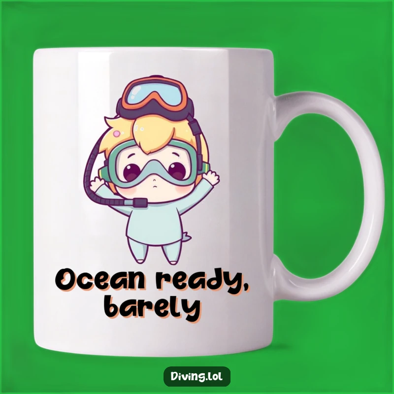 Funny Dive Mask Head Balance Mug - Clumsy Delight Character Gift
