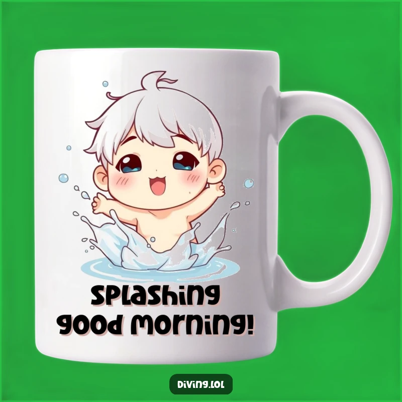 Funny Splashy Fun Mug: Charming Figure's Playful Water Gift