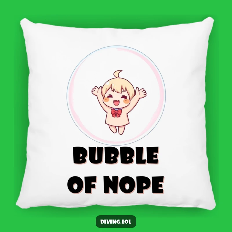 Funny Bubble Hug Pillow: Cuddle Up with This Hilarious Character's Cheerful Wave
