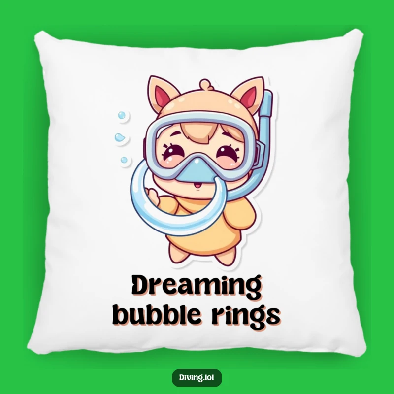 Funny Snorkel Mask Pillow: Cuddle Up with a Bubble-Blowing Character, Super Comfy Funny Gift!