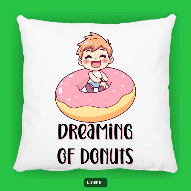 Funny Donut Rider Pillow: Joyful Character, Comfy and Hilarious Decor