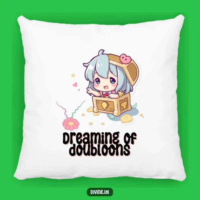 Funny Treasure Hunter Pillow: Cozy Accent for Underwater Adventure Fans