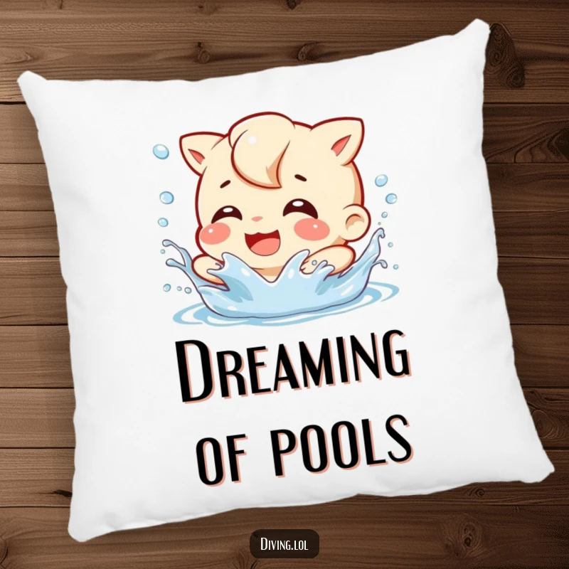 Funny Splash Character Pillow: A soft pillow featuring a character gleefully splashing water with a playful grin and droplets.
