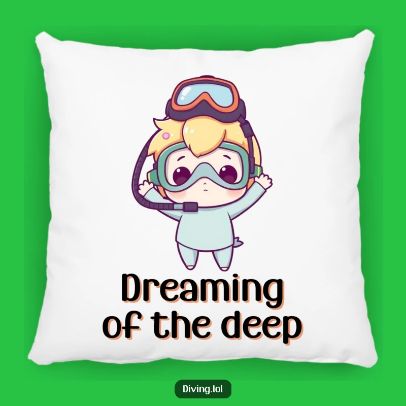 Funny Dive Mask Pillow - Clumsy Delight Character Cozy Cushion Gift