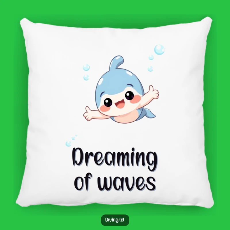 Funny Adorable Swimmer Thumbs Up Pillow - Comfy Aquatic Humor Accent