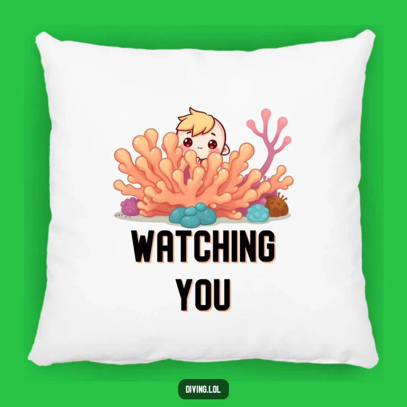 Funny Curious Reef Pillow: Cozy Underwater Friend, Perfect Hilarious Gift